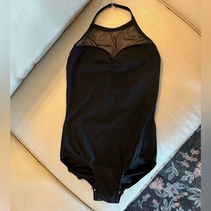 Eleve leotard, halter, black, size small